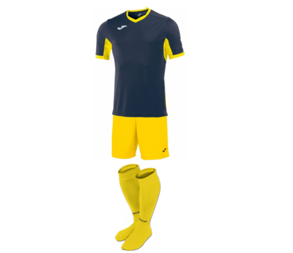 Комплект футбольной формы Joma Champion IV - (темно-синий с желтым)