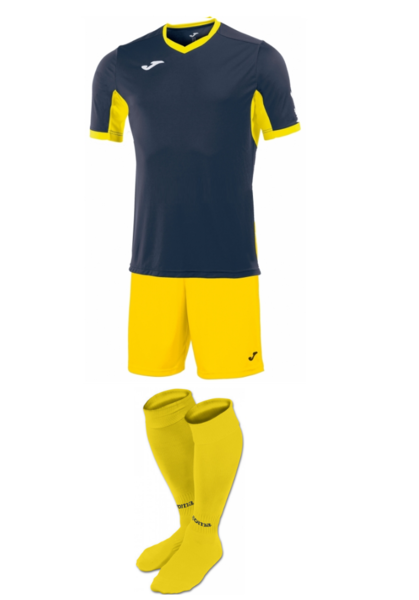 Купить Комплект футбольной формы Joma Champion IV - (темно-синий с желтым) - оригинал, гарантия
