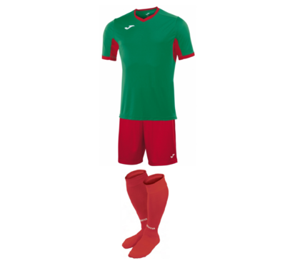 Комплект футбольной формы Joma Champion IV - (темно-зеленый с красным)