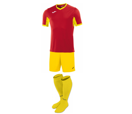 Комплект футбольной формы Joma Champion IV - (красно-желтый)