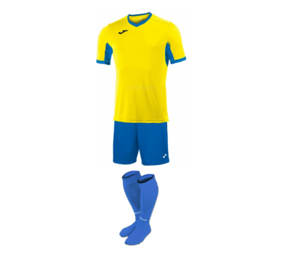 Комплект футбольной формы Joma Champion IV - (желто-синий)