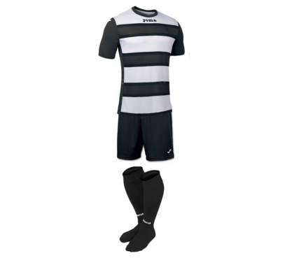 Комплект футбольной формы Joma EUROPA III - (бело-черный)