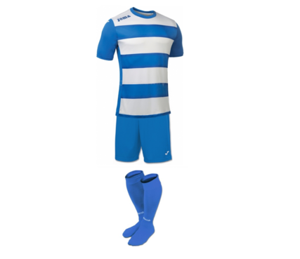 Комплект футбольной формы Joma EUROPA III - (бело-синий)
