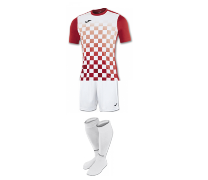 Комплект футбольной формы Joma FLAG - (бело-красный)