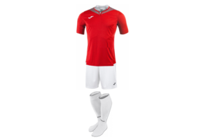 Комплект футбольной формы Joma Silver - (красно-белый)
