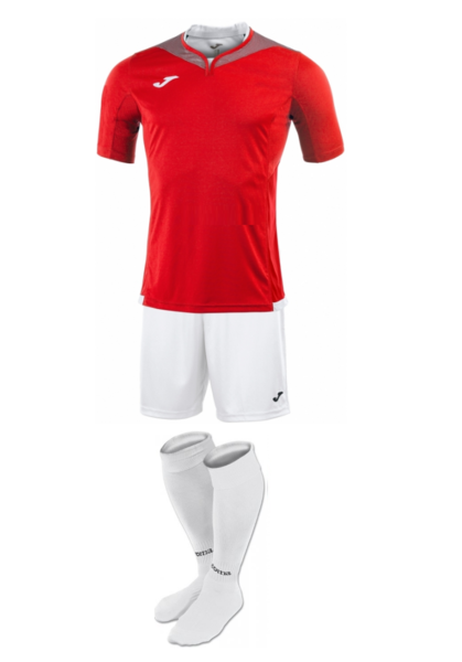 Купить Комплект футбольной формы Joma Silver - (красно-белый) - оригинал, гарантия