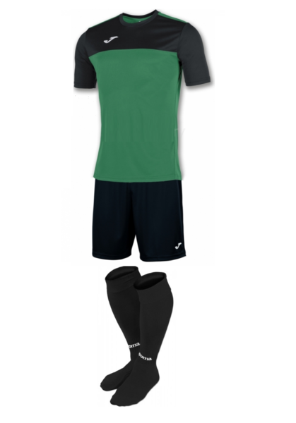 Купить Комплект футбольной формы Joma WINNER - (черно-зеленый) - оригинал, гарантия
