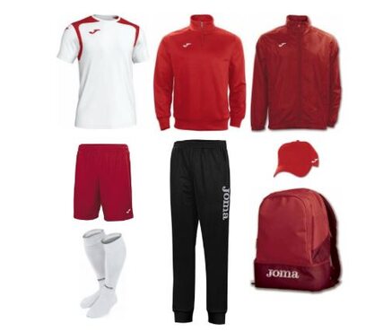 Набор футболиста (box) Joma Champion V (8 предметов) (бело-красный)