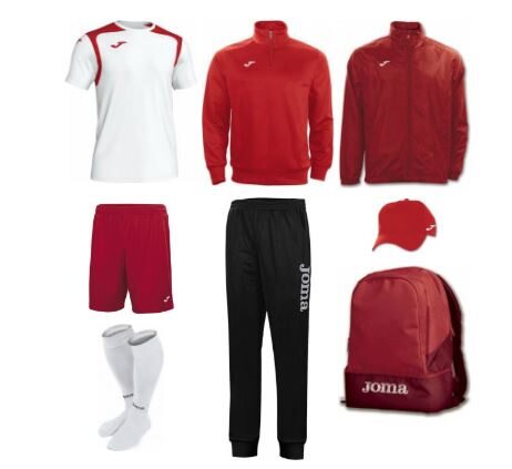 Купить Набор футболиста (box) Joma Champion V (8 предметов) (бело-красный) - оригинал, гарантия