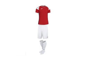 Комплект футбольної форми Joma Crew III - (червоно-білий) - сезон 2019-2020