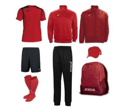 Набор футболиста (box) Joma Champion V (8 предметов) (красно-черный)