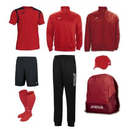Купить Набор футболиста (box) Joma Champion V (8 предметов) (красно-черный) - оригинал, гарантия