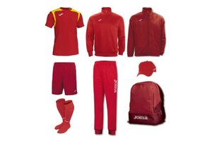 Набор футболиста (box) Joma Champion V (8 предметов) (красно-желтый)