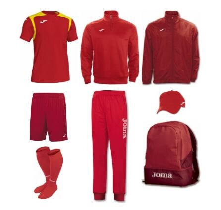 Купить Набор футболиста (box) Joma Champion V (8 предметов) (красно-желтый) - оригинал, гарантия