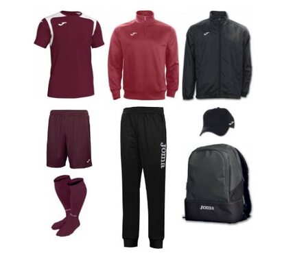 Набор футболиста (box) Joma Champion V (8 предметов) (бордовый)