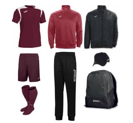 Купить Набор футболиста (box) Joma Champion V (8 предметов) (бордовый) - оригинал, гарантия