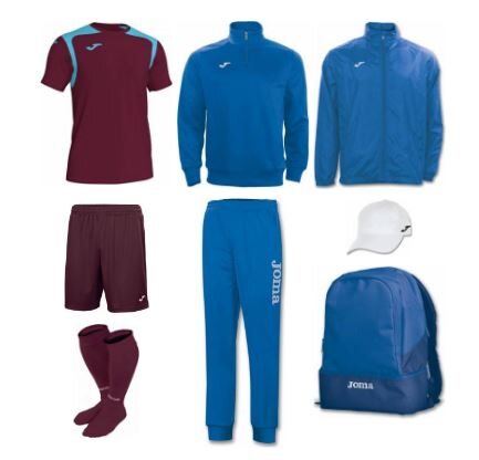 Купить Набор футболиста (box) Joma Champion V (8 предметов) (бордово-синий) - оригинал, гарантия