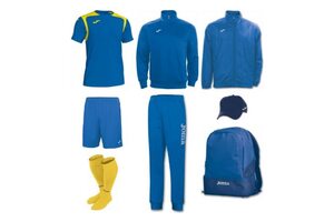 Набор футболиста (box) Joma Champion V (8 предметов) (сине-желтый)