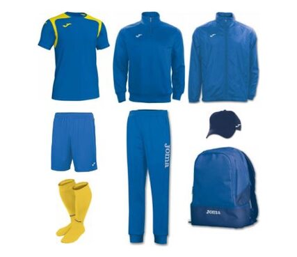 Набор футболиста (box) Joma Champion V (8 предметов) (сине-желтый)