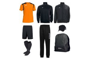 Набор футболиста (box) Joma Champion V (8 предметов) (черно-оранж)