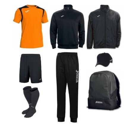 Купить Набор футболиста (box) Joma Champion V (8 предметов) (черно-оранж) - оригинал, гарантия
