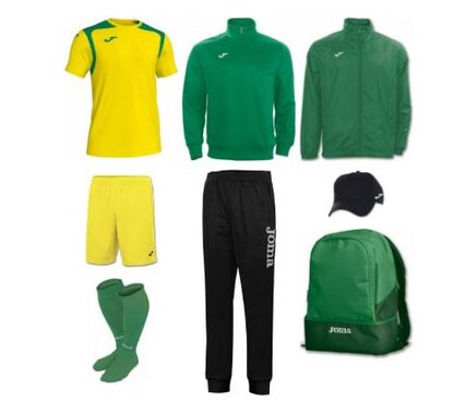 Набор футболиста (box) Joma Champion V (8 предметов) (желто-зеленый)