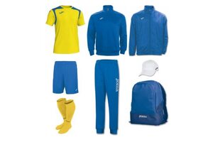 Набор футболиста (box) Joma Champion V (8 предметов) (желто-синий)