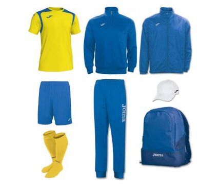Набор футболиста (box) Joma Champion V (8 предметов) (желто-синий)