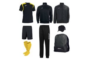 Набор футболиста (box) Joma Champion V (8 предметов) (черно-желтый)