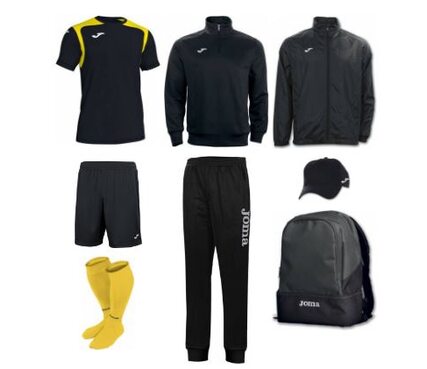 Набор футболиста (box) Joma Champion V (8 предметов) (черно-желтый)