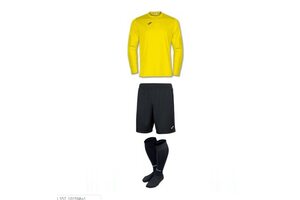 Комплект футбольної форми Joma Combi (довгий рукав) - (жовто-чорний)