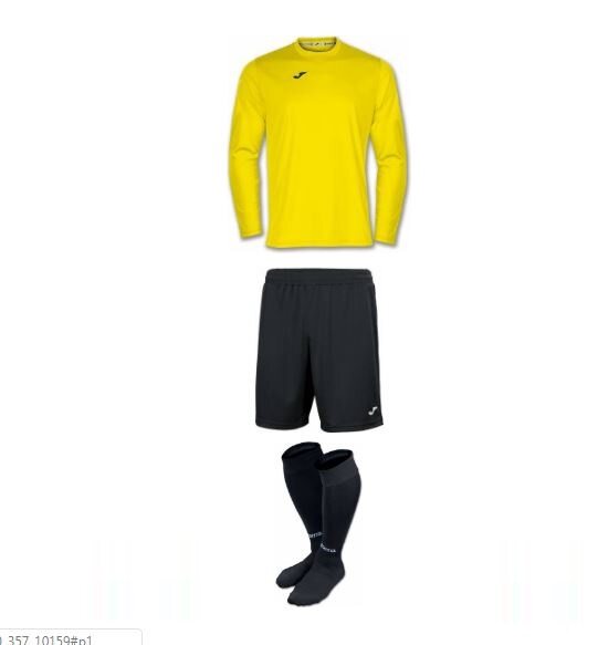 Купить Комплект футбольной формы Joma Combi (длинный рукав) - (желто-черный) - оригинал, гарантия