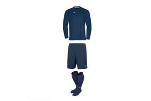 Комплект футбольной формы Joma Combi (длинный рукав) - (темно-синий)