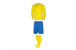 Комплект футбольной формы Joma Combi (длинный рукав) - (желто-синий)