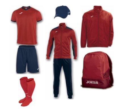 Купить Набор футболиста (box) Joma Academy (8 предметов) (красный) - оригинал, гарантия
