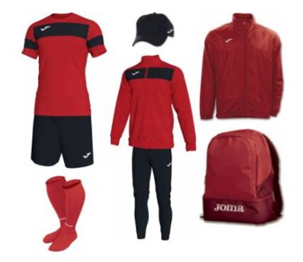 Набор футболиста (box) Joma Academy II (8 предметов) (красный)