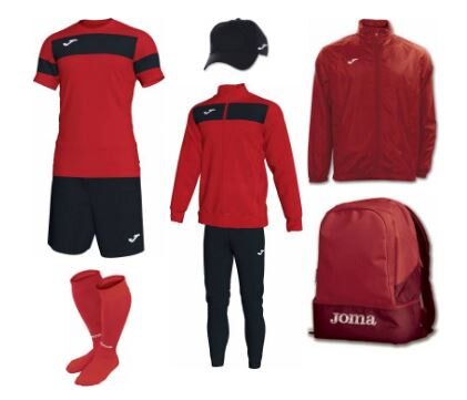 Купить Набор футболиста (box) Joma Academy II (8 предметов) (красный) - оригинал, гарантия
