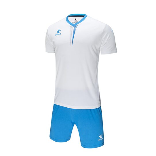 Купить Комплект детской футбольной формы Kelme VALENCIA (белый/голубой) - 3893047-113 - оригинал, га Купить Комплект детской футбольной формы Kelme VALENCIA (белый/голубой) - 3893047-113 - оригинал, га