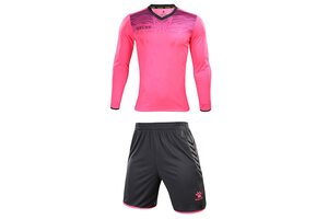 Детский комплект вратарской формы Kelme ZAMORA (розовый/серый) 3873007.997