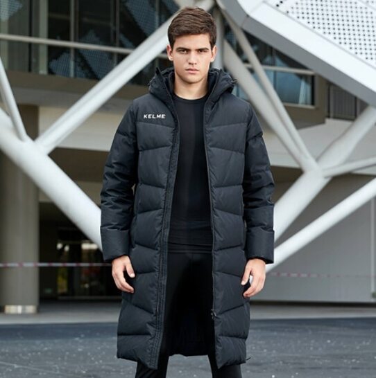 Купить Зимняя удлинённая куртка Kelme Long Down Jacket - 3881407-000 - оригинал, гарантия