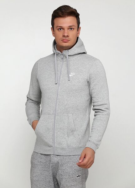 Купить Олимпийка с капюшоном Nike NSW HOODIE FZ FLC CLUB 804389-063 - оригинал, гарантия Купить Олимпийка с капюшоном Nike NSW HOODIE FZ FLC CLUB 804389-063 - оригинал, гарантия