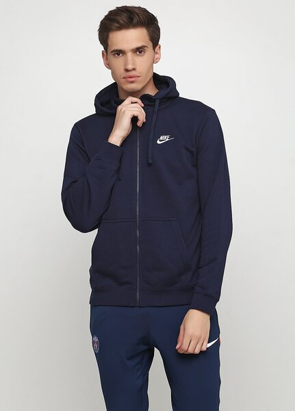 Купить Олимпийка спортивная мужская Nike M NSW HOODIE FZ FT CLUB 804391-451 - оригинал, гарантия Купить Олимпийка спортивная мужская Nike M NSW HOODIE FZ FT CLUB 804391-451 - оригинал, гарантия
