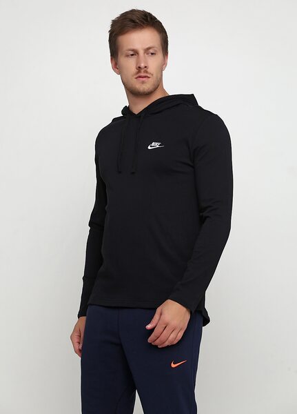 Купить Толстовка спортивная Nike M NSW HOODIE PO JSY CLUB 807249-010 - оригинал, гарантия