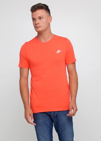 Купить Футболка спортивная мужская Nike M NSW TEE CLUB EMBRD FTRA 827021-816 - оригинал, гарантия