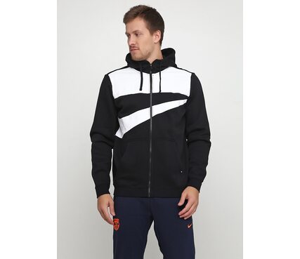 Nike Hybrid Swoosh Zip Hoodie in Black 861712-010