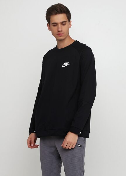 Купить Реглан спортивный тренировочный Nike M NSW AV15 CRW FLC 861744-010 - оригинал, гарантия