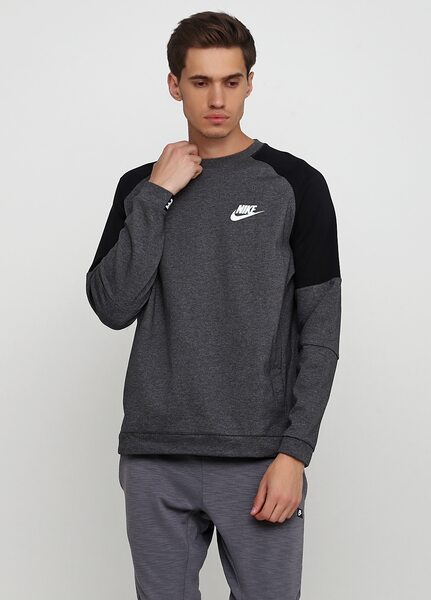 Купить Реглан спортивный тренировочный Nike M NSW AV15 CRW FLC 861744-073 - оригинал, гарантия