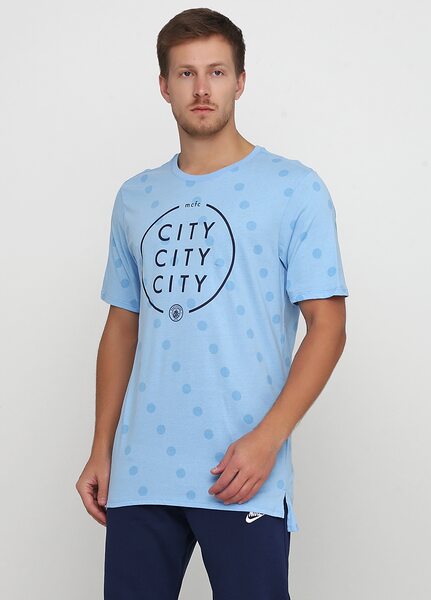 Купить Футболка  MCFC M NK TEE SQUAD Nike 913405-488 - оригинал, гарантия