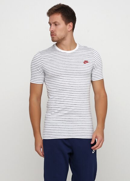 Купить Nike M NSW TEE STRIPED LBR 2 927456-100 - оригинал, гарантия
