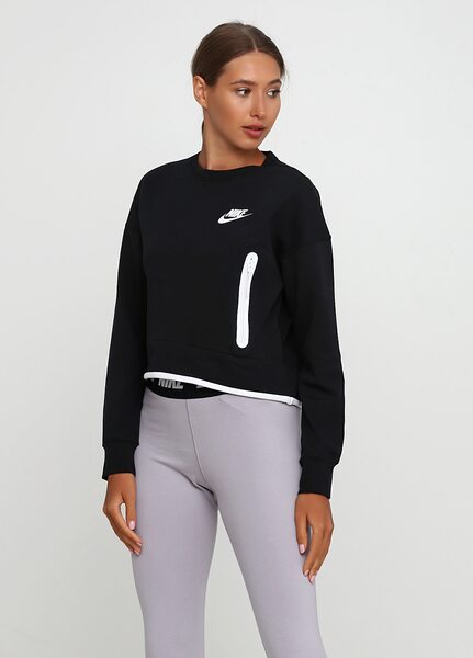 Купить Реглан спортивный женский Nike W NSW TCH FLC CREW 939929-011 - оригинал, гарантия